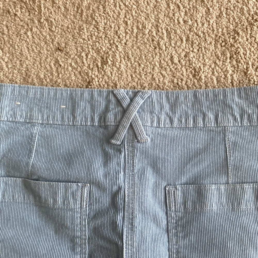 American Eagle Lt blue corduroy front button mini skirt pockets Sz 2 - Picture 4 of 8